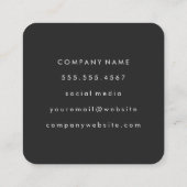 Artistisch 3 Faux Gold Brushed Pattern Vierkante Visitekaartje (Achterkant)