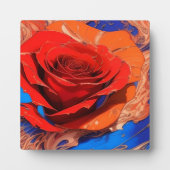 Artistisch Abstract gemarmerd Roos Fotoplaat (Voorkant)