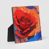 Artistisch Abstract gemarmerd Roos Fotoplaat (Voorkant)