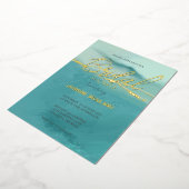 Artistisch Abstract landschap Vrijgezellenfeest Go Folie Uitnodiging (Gedraaid)