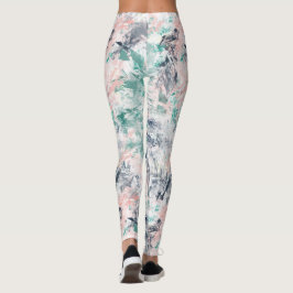 Artistisch Abstract pasteelpenseelpatroon Leggings