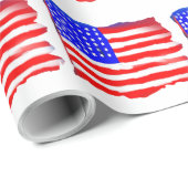 Artistisch Amerikaans vlagverlooppapier Cadeaupapier (Rol Hoek)