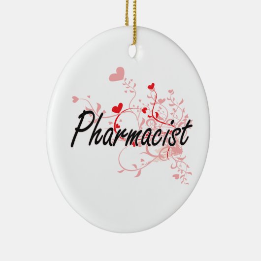 Artistisch baanontwerp voor apothekers met hart keramisch ornament (Rechts)