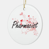 Artistisch baanontwerp voor apothekers met hart keramisch ornament (Links)
