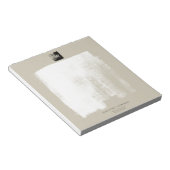 Artistisch beige Formele Monogram Naam Unieke Eleg Notitieblok (Schuin)