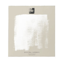 Artistisch beige Formele Monogram Naam Unieke Eleg