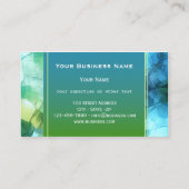 Artistisch Blauwgroen blauw groen Visitekaartje (Achterkant)