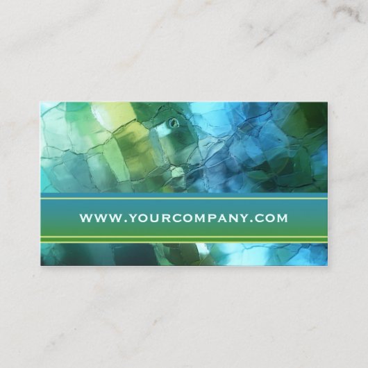 Artistisch Blauwgroen blauw groen Visitekaartje (Voorkant)