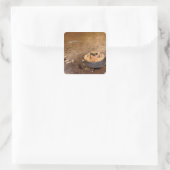 Artistisch concept vierkante sticker (Tas)