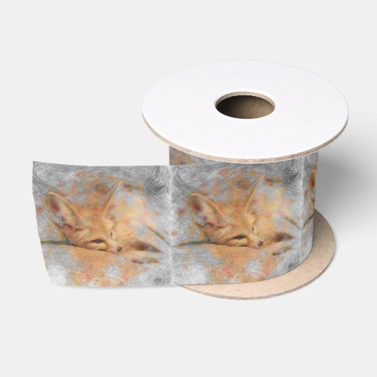 Artistisch dier Fennec Satijnen Lint (Spoel)