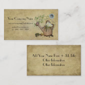 Artistisch, elegant, waterblik, tuinkleding, 3 visitekaartje (Voorkant / Achterkant)