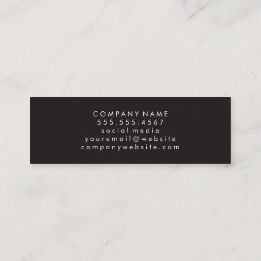 Artistisch Faux Gold Borhed Pattern Mini Visitekaartje (Achterkant)