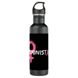 Artistisch feministisch AF Roze Vrouw symbool Waterfles