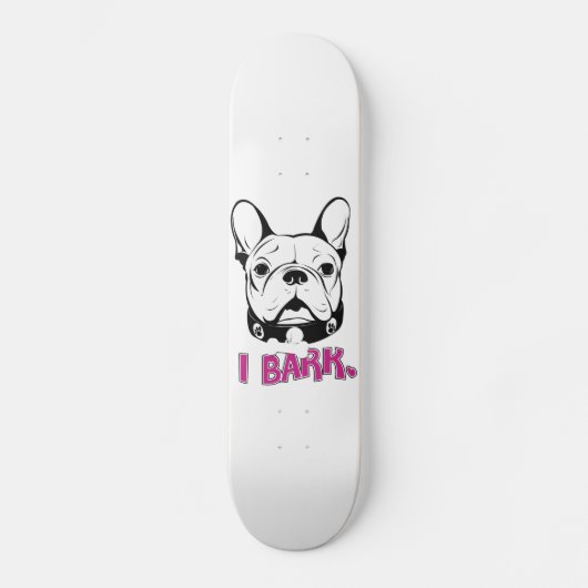 Artistisch Frans Bulldog "Bark"-ontwerp Skateboard (Voorkant)
