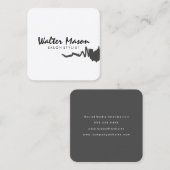 Artistisch geborsteld grijs vierkante visitekaartje (Voorkant / Achterkant)