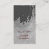 Artistisch geborsteld waterkleurzout visitekaartje (Achterkant)