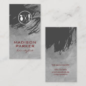 Artistisch geborsteld waterkleurzout visitekaartje (Voorkant / Achterkant)