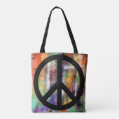Artistisch gekanteld vredesbord tote bag (Achterkant)