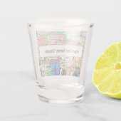 Artistisch gepersonaliseerd kleurig shot glas (Achterkant)