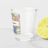 Artistisch gepersonaliseerd kleurig shot glas (Rechts)