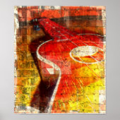 Artistisch gitaar Poster (Voorkant)