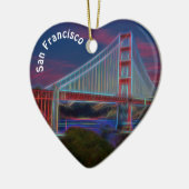 Artistisch, Golden Gate Bridge, San Francisco Keramisch Ornament (Links)