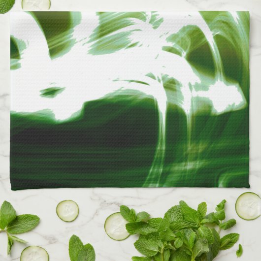 "Artistisch groen" Theedoek (Gevouwen)