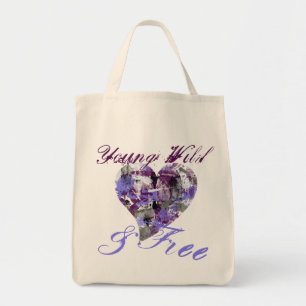 Artistisch jong Wild en vrij meisje Tote Bag