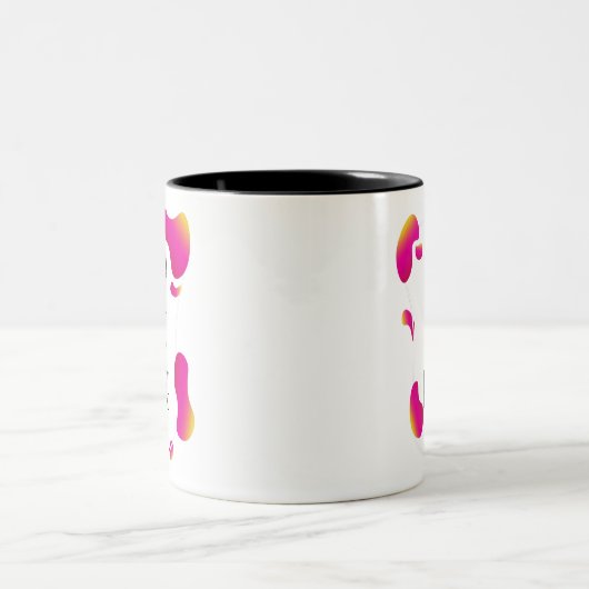 Artistisch Lijst Creëer uw eigen tweetone koffie-M Tweekleurige Koffiemok (Center)