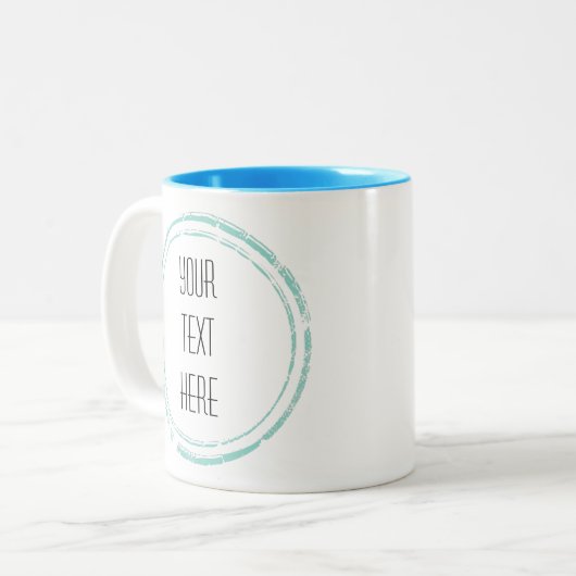 Artistisch Lijst Creëer uw eigen tweetone koffie-M Tweekleurige Koffiemok (Voorkant links)