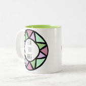 Artistisch Lijst Creëer uw eigen tweetone koffie-M Tweekleurige Koffiemok (Voorkant links)