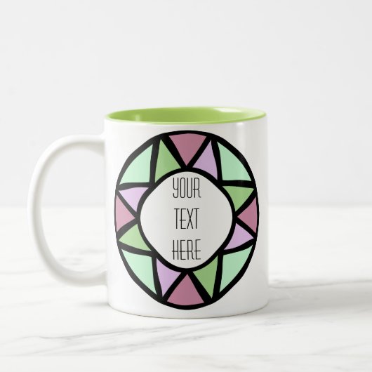 Artistisch Lijst Creëer uw eigen tweetone koffie-M Tweekleurige Koffiemok (Links)