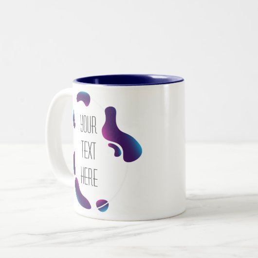 Artistisch Lijst Creëer uw eigen tweetone koffie-M Tweekleurige Koffiemok (Voorkant links)