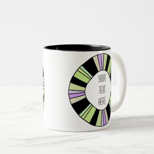 Artistisch Lijst Creëer uw eigen tweetone koffie-M Tweekleurige Koffiemok (Voorkant rechts)