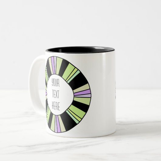 Artistisch Lijst Creëer uw eigen tweetone koffie-M Tweekleurige Koffiemok (Voorkant links)