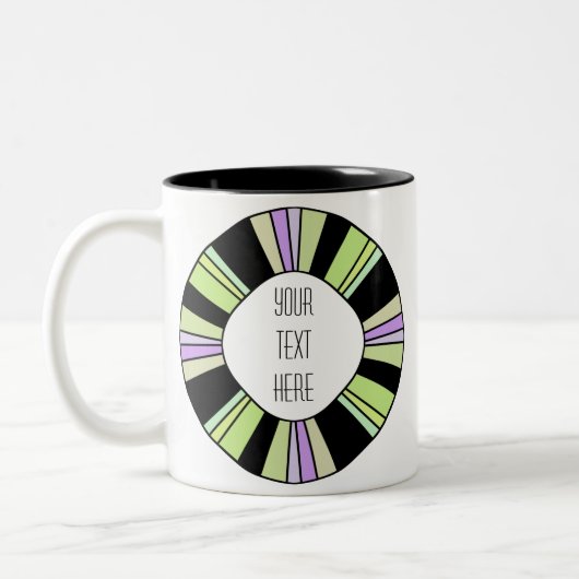 Artistisch Lijst Creëer uw eigen tweetone koffie-M Tweekleurige Koffiemok (Links)