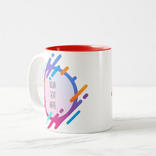 Artistisch Lijst Creëer uw eigen tweetone koffie-M Tweekleurige Koffiemok (Voorkant links)