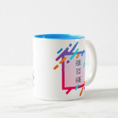 Artistisch Lijst Creëer uw eigen tweetone koffie-M Tweekleurige Koffiemok (Voorkant rechts)