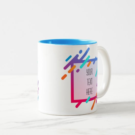 Artistisch Lijst Creëer uw eigen tweetone koffie-M Tweekleurige Koffiemok (Voorkant rechts)