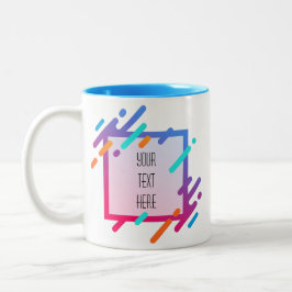 Artistisch Lijst Creëer uw eigen tweetone koffie-M Tweekleurige Koffiemok