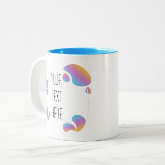 Artistisch Lijst Creëer uw eigen tweetone koffie-M Tweekleurige Koffiemok (Voorkant links)