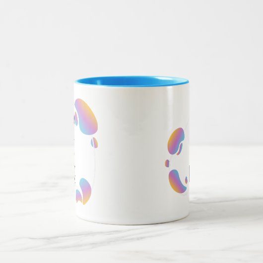 Artistisch Lijst Creëer uw eigen tweetone koffie-M Tweekleurige Koffiemok (Center)