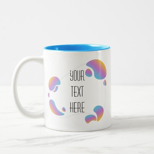 Artistisch Lijst Creëer uw eigen tweetone koffie-M Tweekleurige Koffiemok (Links)