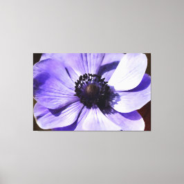 Artistisch Lila blauw Anemone Wilde Bloem Canvas Afdruk