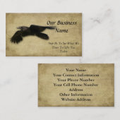 Artistisch - Lone Black Crow Visitekaartje (Voorkant / Achterkant)