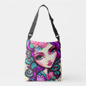Artistisch meisje crossbody tas (Voorkant)
