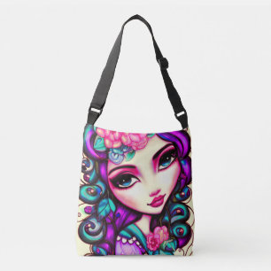 Artistisch meisje crossbody tas