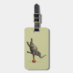 Artistisch olifant bagagelabel