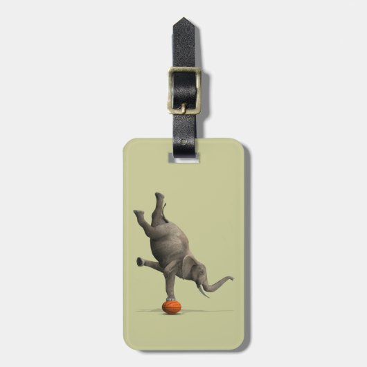 Artistisch olifant bagagelabel (Voorkant verticaal)