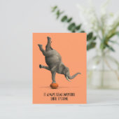 Artistisch olifant briefkaart (Staand voorkant)